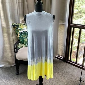 Gray/white/yellow dress